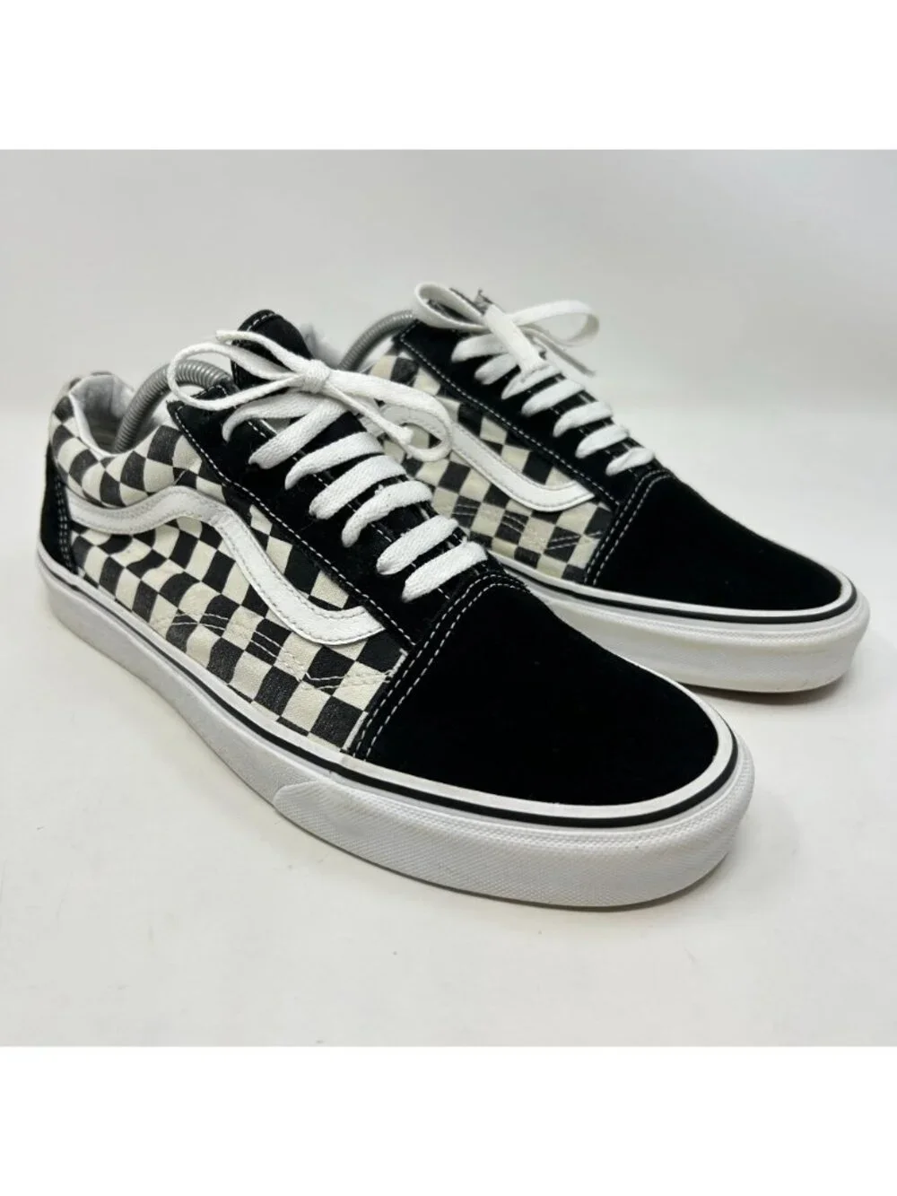 Vans Old Skool Checkerboard Black White  Skate Shoes Size 10.5 Men / 12 Wmns